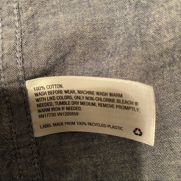 Cat & Jack Denim Button Down - Picture 2 of 3